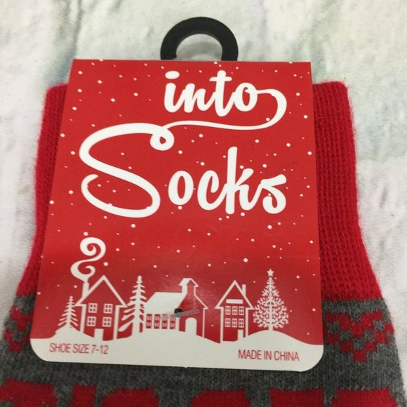 Christmas Socks "Let's Get Baked" Gingerbread Men's Crew Socks Shoe Size 7-12 - Picture 4 of 5